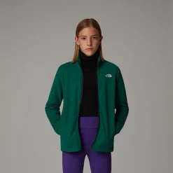 Fashion The North Face Polaire Zippée Glacier Pour Enfant Evergreen