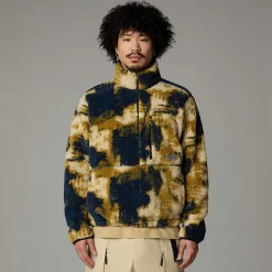 Fashion The North Face Pull Polaire Extreme Pile Pour Homme Midnight Petrol TNF Bleach Dye Print-TNF Black