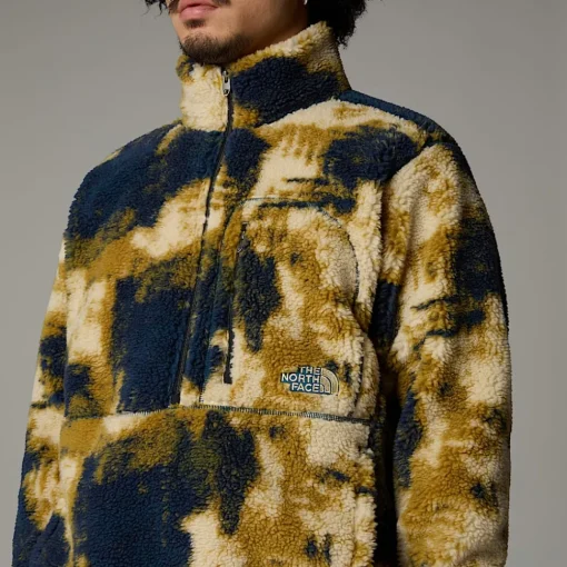 Fashion The North Face Pull Polaire Extreme Pile Pour Homme Midnight Petrol TNF Bleach Dye Print-TNF Black
