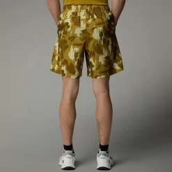 Clearance The North Face Short Imprimé 24/7 18 cm Mountain Athletics Pour Homme Amber Green Painted Mountains Print