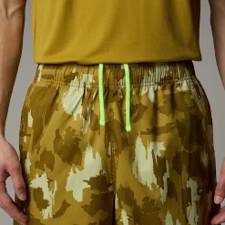 Clearance The North Face Short Imprimé 24/7 18 cm Mountain Athletics Pour Homme Amber Green Painted Mountains Print