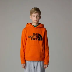 Best Sale The North Face Sweat à Capuche Drew Peak Pour Garçon TNF Orange