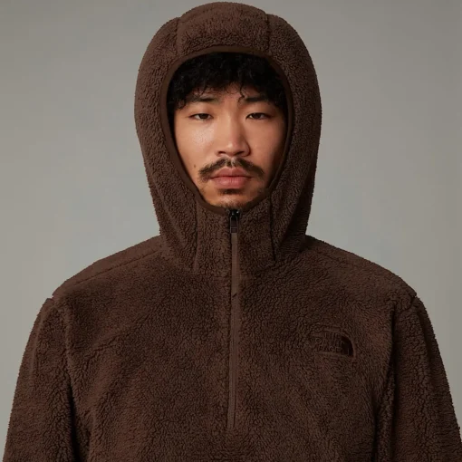 New The North Face Sweat à Capuche En Polaire Campshire Pour Homme Smokey Brown-Demitasse Brown