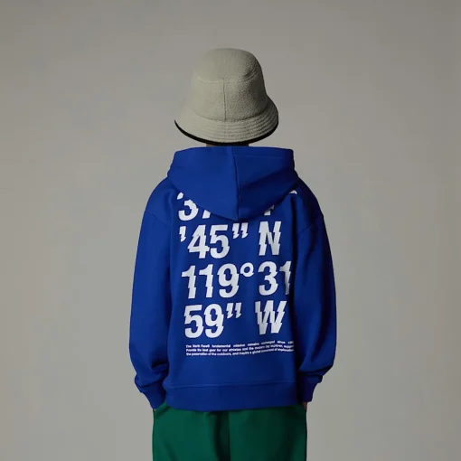 Hot The North Face Sweat à Capuche Oversize Coordinates Graphic Pour Garçon TNF Blue