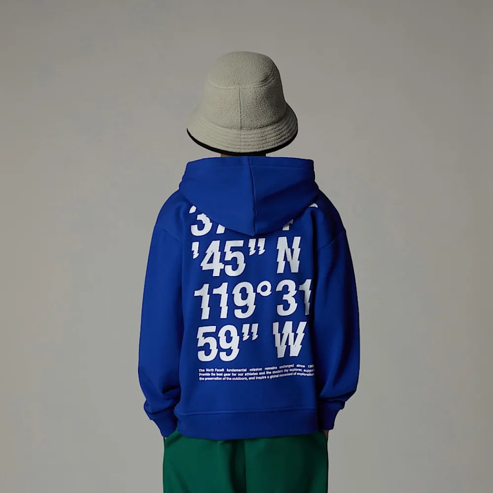 Hot The North Face Sweat à Capuche Oversize Coordinates Graphic Pour Garçon TNF Blue
