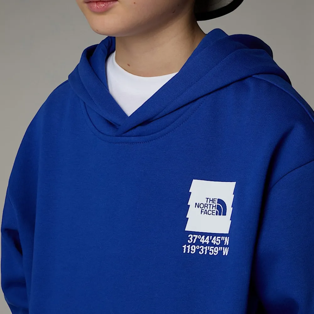 Hot The North Face Sweat à Capuche Oversize Coordinates Graphic Pour Garçon TNF Blue