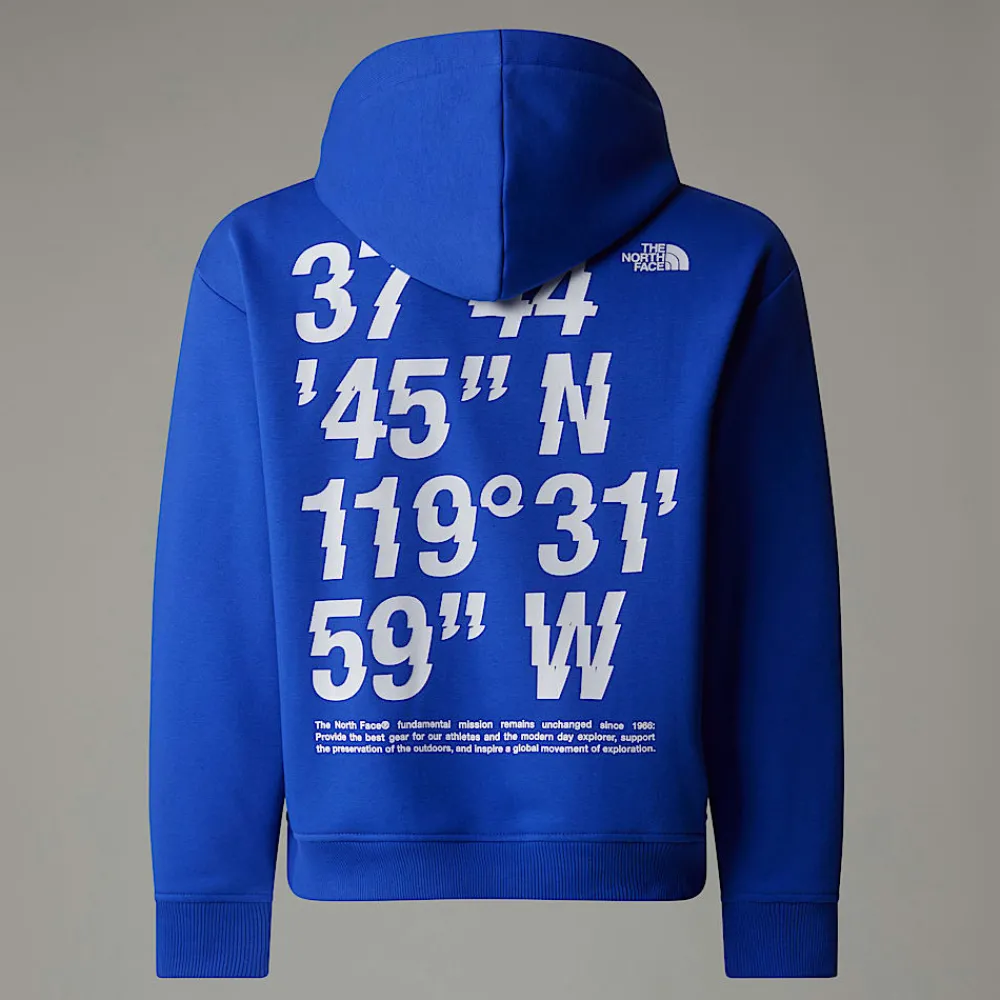 Hot The North Face Sweat à Capuche Oversize Coordinates Graphic Pour Garçon TNF Blue