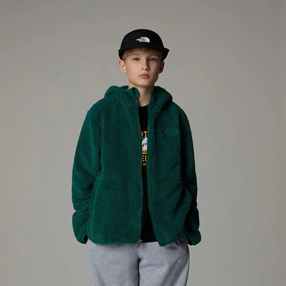 Shop The North Face Sweat à Capuche Zippé Campshire Pour Enfant Evergreen