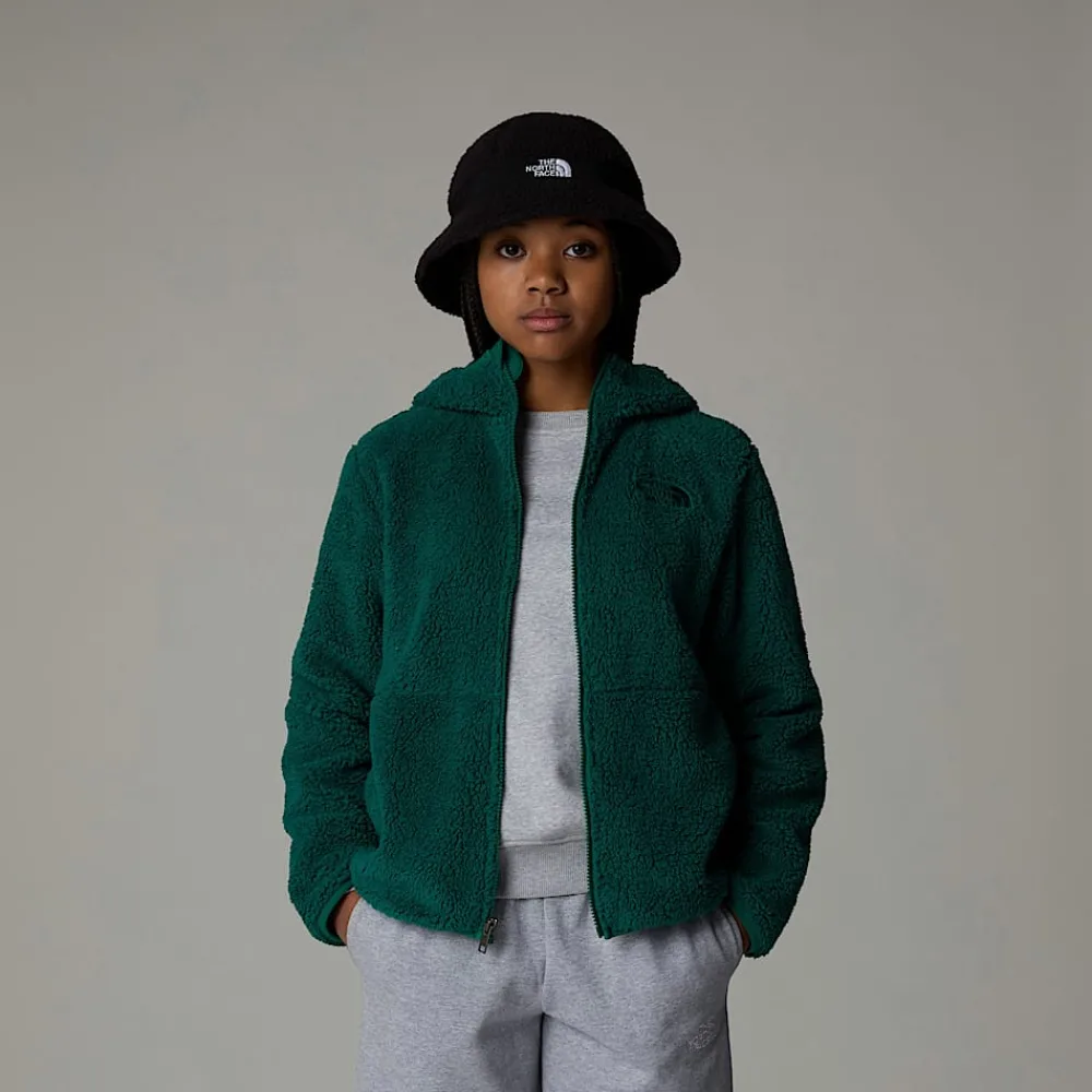 Shop The North Face Sweat à Capuche Zippé Campshire Pour Enfant Evergreen