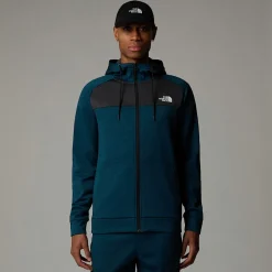 Sale The North Face Sweat à Capuche Zippé Reaxion Pour Homme Midnight Petrol Dark Heather-Asphalt Grey