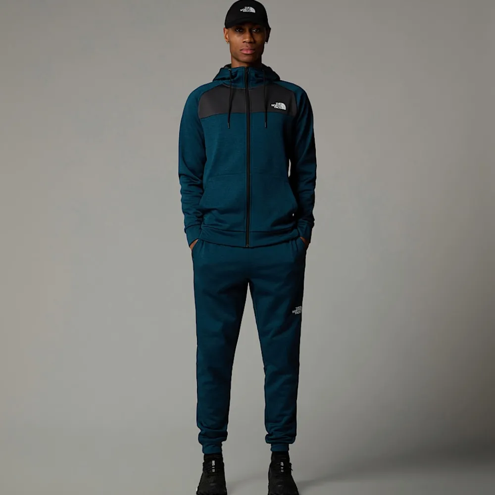 Sale The North Face Sweat à Capuche Zippé Reaxion Pour Homme Midnight Petrol Dark Heather-Asphalt Grey