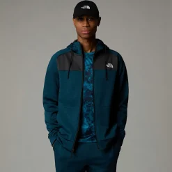 Sale The North Face Sweat à Capuche Zippé Reaxion Pour Homme Midnight Petrol Dark Heather-Asphalt Grey