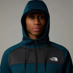 Sale The North Face Sweat à Capuche Zippé Reaxion Pour Homme Midnight Petrol Dark Heather-Asphalt Grey