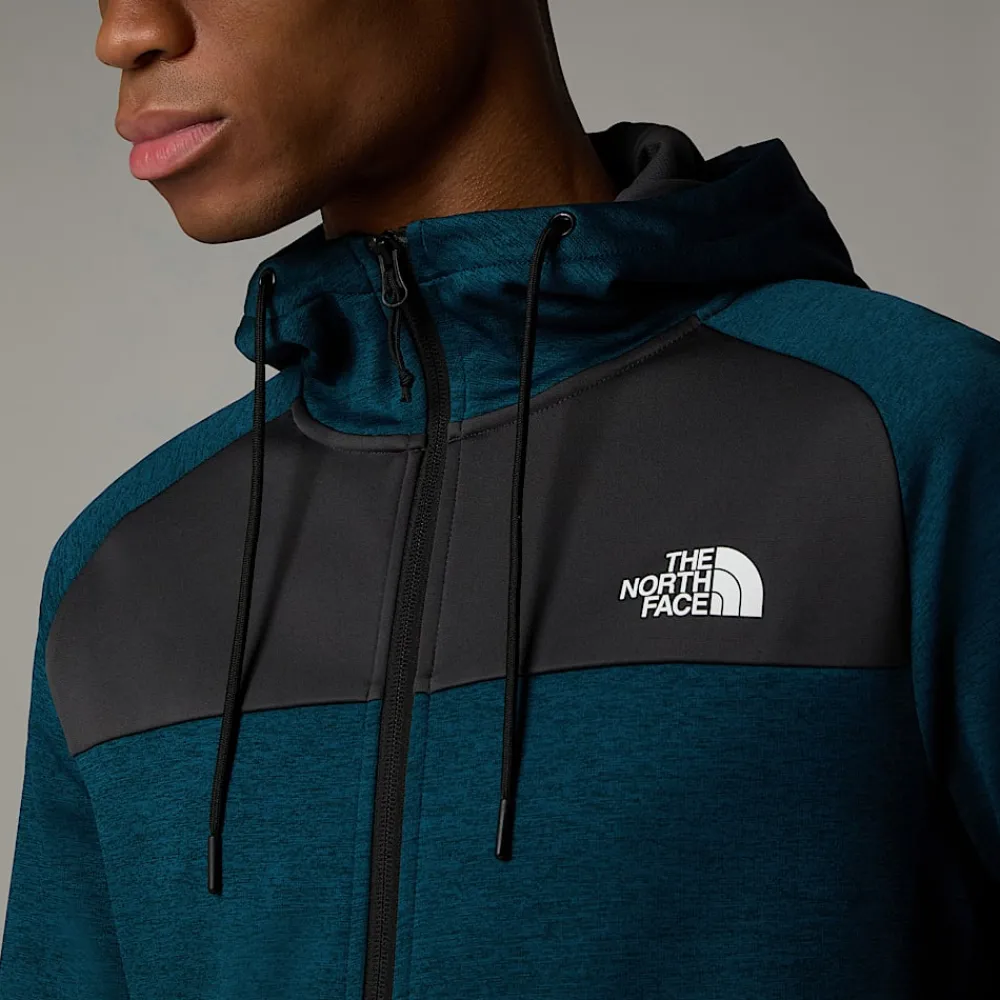 Sale The North Face Sweat à Capuche Zippé Reaxion Pour Homme Midnight Petrol Dark Heather-Asphalt Grey