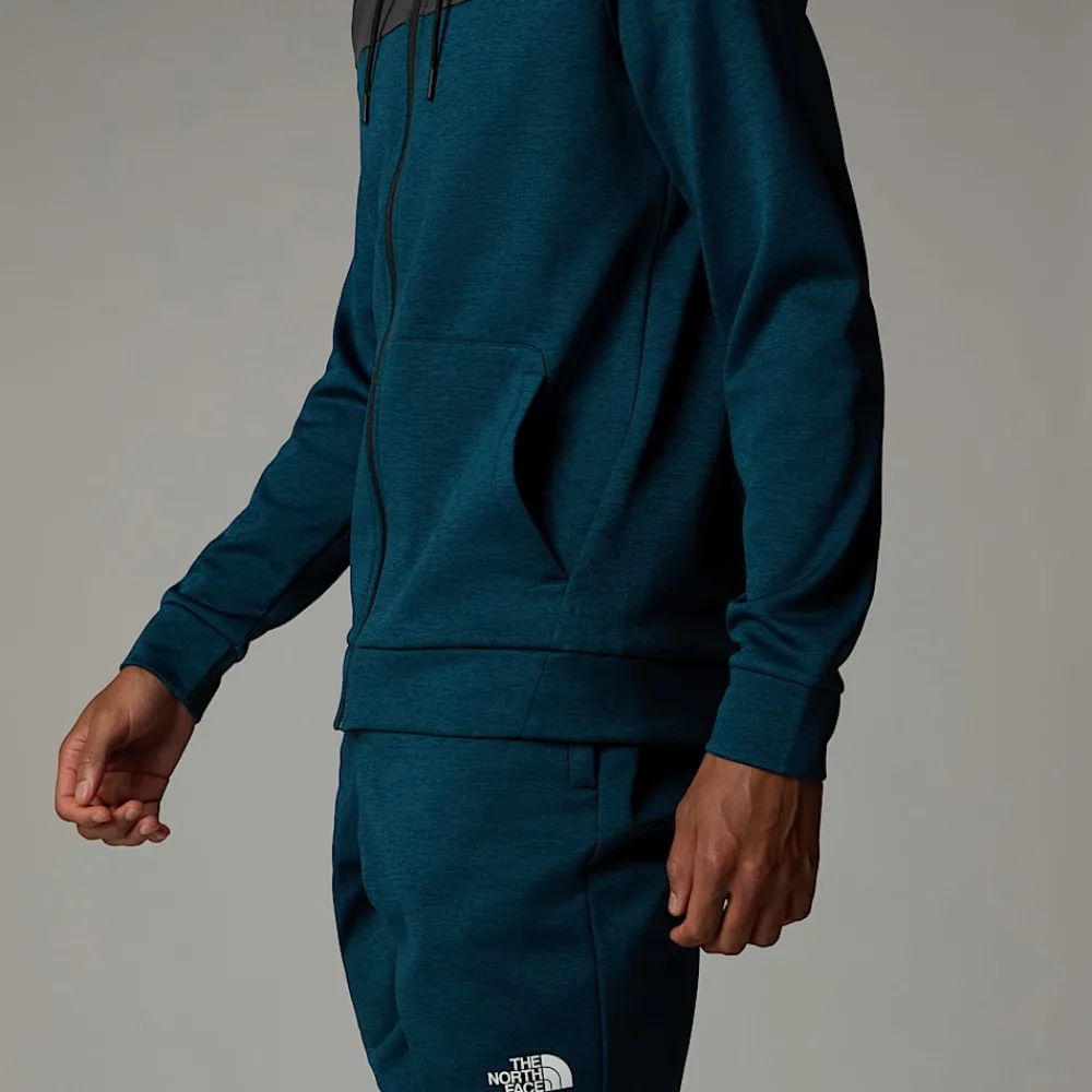 Sale The North Face Sweat à Capuche Zippé Reaxion Pour Homme Midnight Petrol Dark Heather-Asphalt Grey
