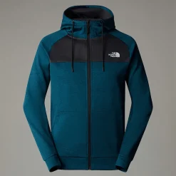 Sale The North Face Sweat à Capuche Zippé Reaxion Pour Homme Midnight Petrol Dark Heather-Asphalt Grey