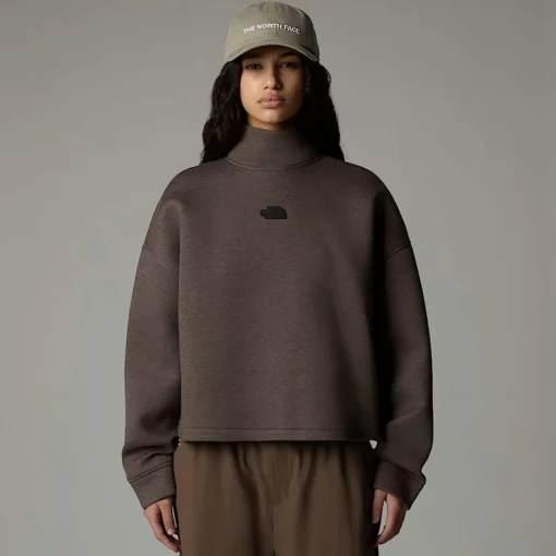 Clearance The North Face Sweat à Col Cheminée Pour Femme Smokey Brown Heather