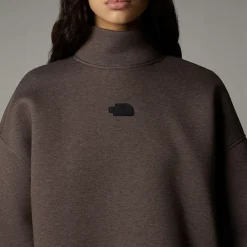 Clearance The North Face Sweat à Col Cheminée Pour Femme Smokey Brown Heather