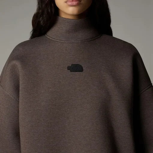 Clearance The North Face Sweat à Col Cheminée Pour Femme Smokey Brown Heather