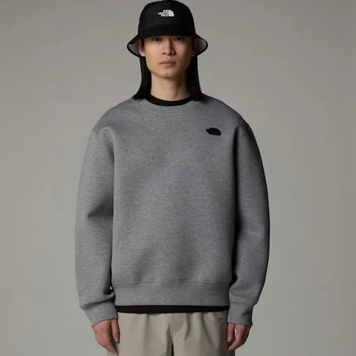 Shop The North Face Sweat Col Rond Pour Homme Metallic Silver Heather