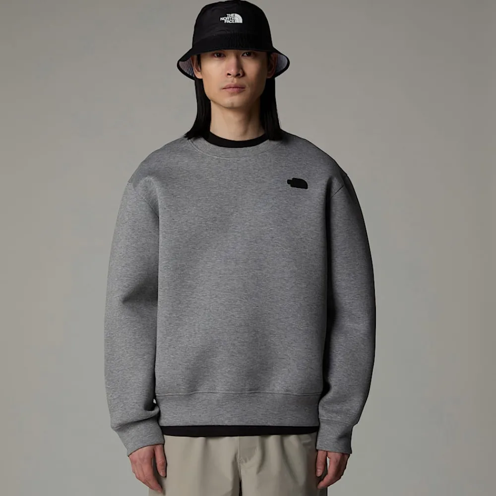 Shop The North Face Sweat Col Rond Pour Homme Metallic Silver Heather