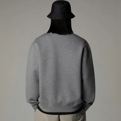 Shop The North Face Sweat Col Rond Pour Homme Metallic Silver Heather