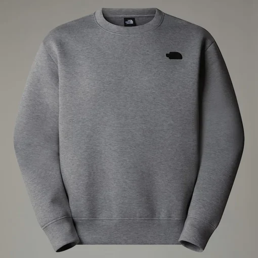 Shop The North Face Sweat Col Rond Pour Homme Metallic Silver Heather