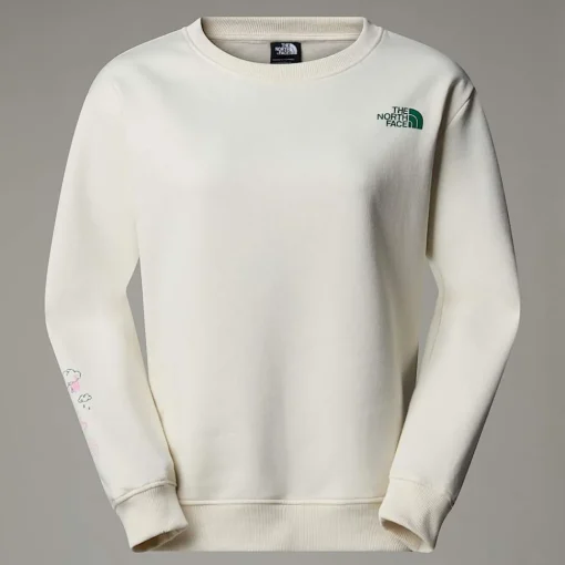 Outlet The North Face Sweat Décontracté Outdoor Multi Graphic Pour Femme White Dune-Evergreen