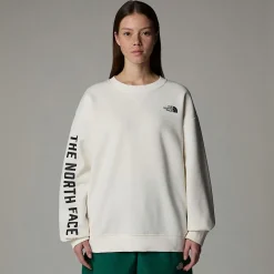 New The North Face Sweat Varsity Graphic Pour Femme White Dune