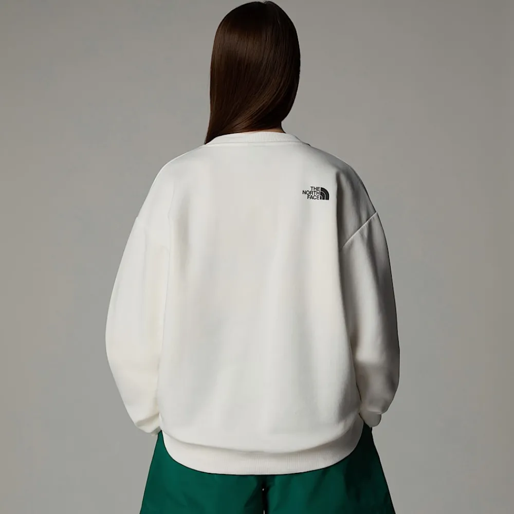 New The North Face Sweat Varsity Graphic Pour Femme White Dune