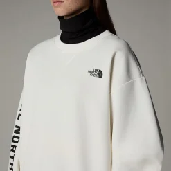New The North Face Sweat Varsity Graphic Pour Femme White Dune