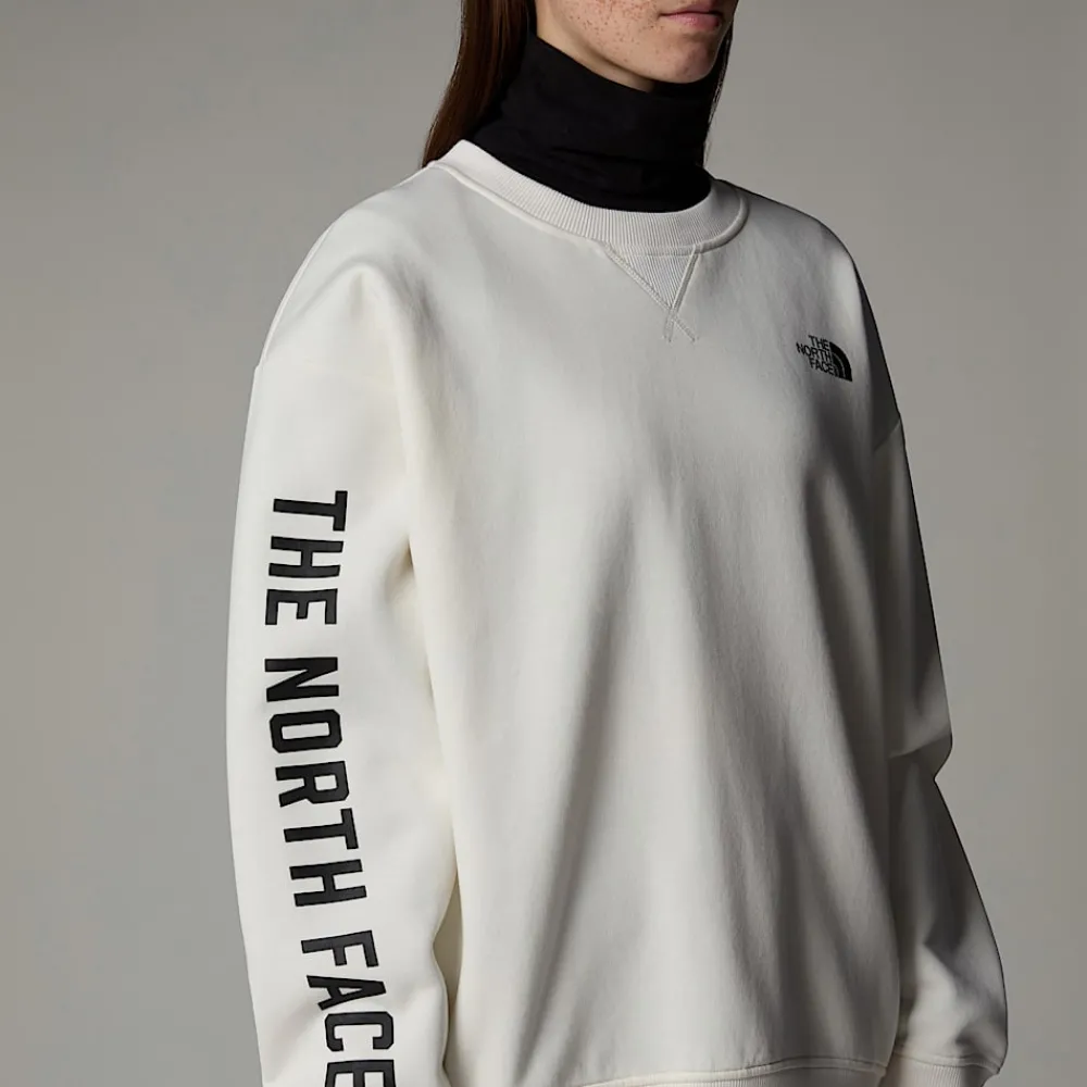 New The North Face Sweat Varsity Graphic Pour Femme White Dune