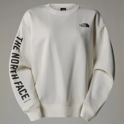 New The North Face Sweat Varsity Graphic Pour Femme White Dune