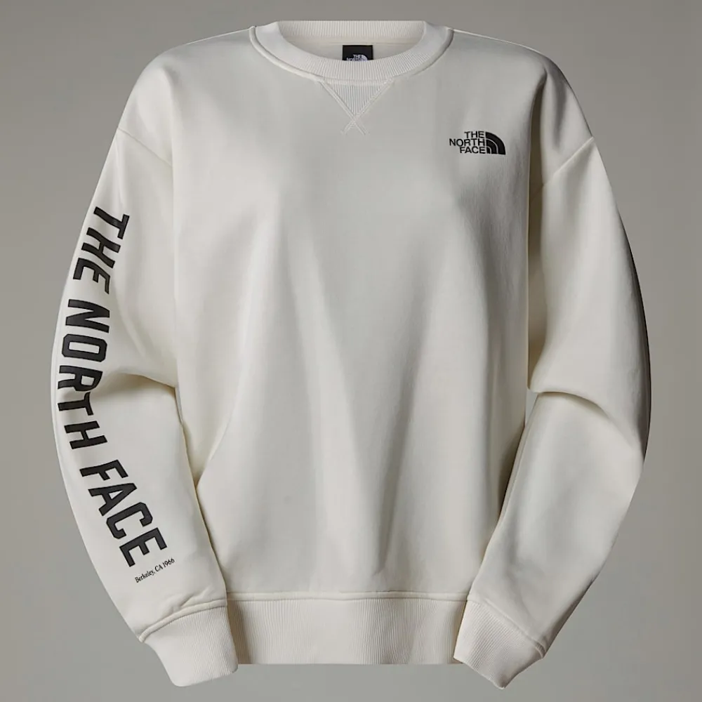 New The North Face Sweat Varsity Graphic Pour Femme White Dune