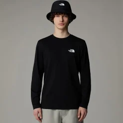 Cheap The North Face T-shirt à Manches Longues Simple Dome Pour Homme TNF Black