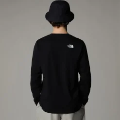 Cheap The North Face T-shirt à Manches Longues Simple Dome Pour Homme TNF Black