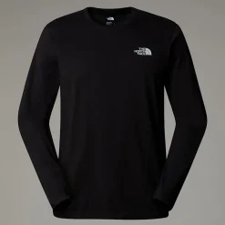 Cheap The North Face T-shirt à Manches Longues Simple Dome Pour Homme TNF Black