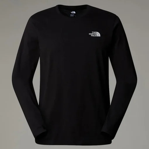 Cheap The North Face T-shirt à Manches Longues Simple Dome Pour Homme TNF Black