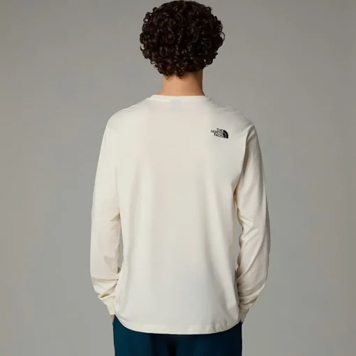 Discount The North Face T-shirt à Manches Longues Varsity Graphic Pour Homme White Dune