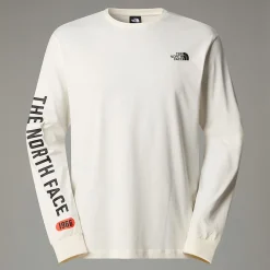 Discount The North Face T-shirt à Manches Longues Varsity Graphic Pour Homme White Dune