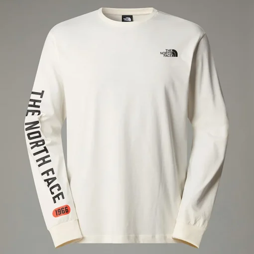 Discount The North Face T-shirt à Manches Longues Varsity Graphic Pour Homme White Dune