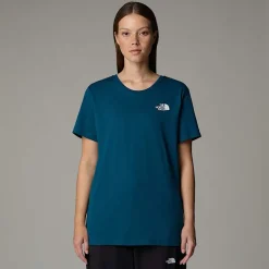 New The North Face T-shirt Anniversary Pour Femme Midnight Petrol