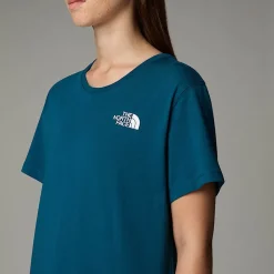 New The North Face T-shirt Anniversary Pour Femme Midnight Petrol