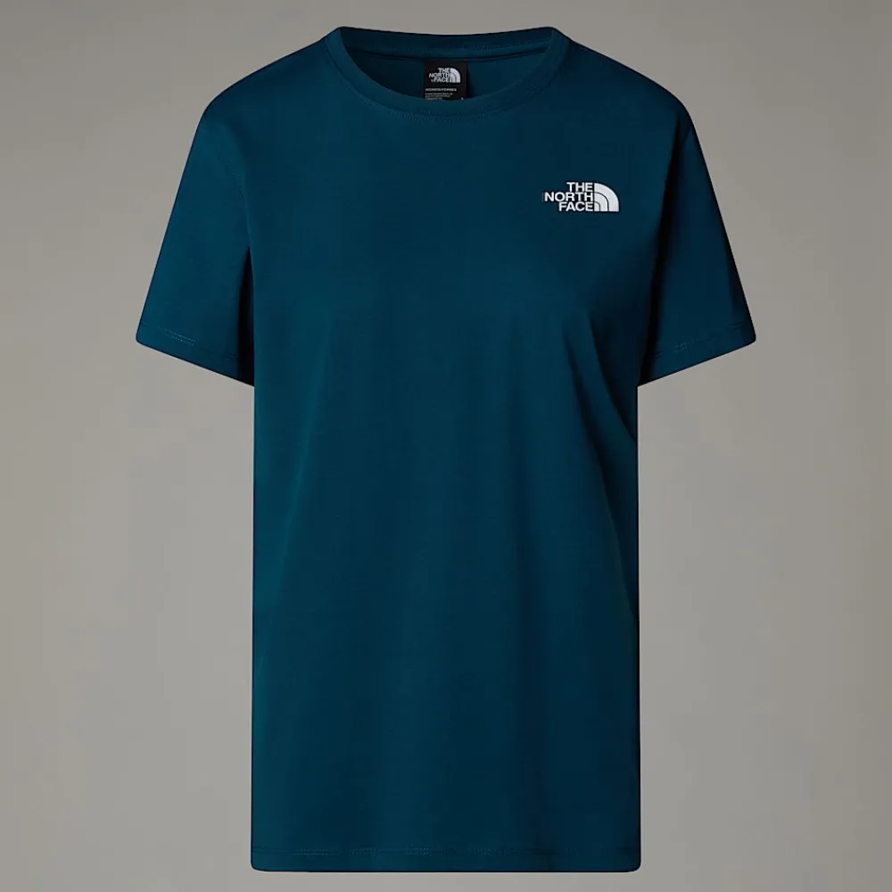 New The North Face T-shirt Anniversary Pour Femme Midnight Petrol