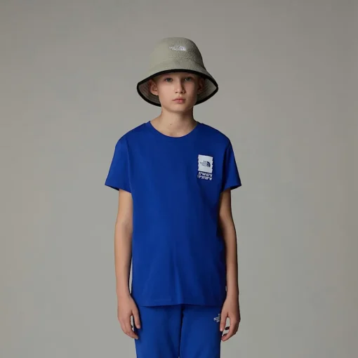 Best Sale The North Face T-shirt Coordinates Graphic Pour Garçon TNF Blue