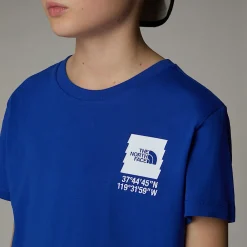 Best Sale The North Face T-shirt Coordinates Graphic Pour Garçon TNF Blue