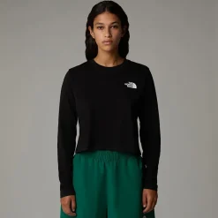 Flash Sale The North Face T-shirt Court à Manches Longues Simple Dome Pour Femme TNF Black