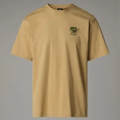 Fashion The North Face T-shirt Décontracté Cartoon Pour Homme Khaki Stone - Terrarium Green