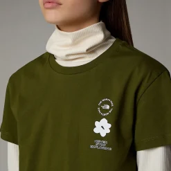 Outlet The North Face T-shirt Décontracté Flower Graphic Pour Fille Forest Olive