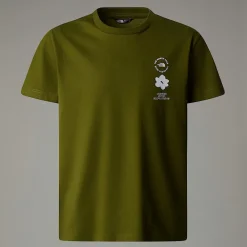 Outlet The North Face T-shirt Décontracté Flower Graphic Pour Fille Forest Olive